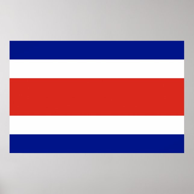 Framed print with Flag of Costa Rica (Front)
