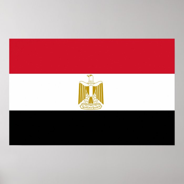 Framed print with Flag of Egypt