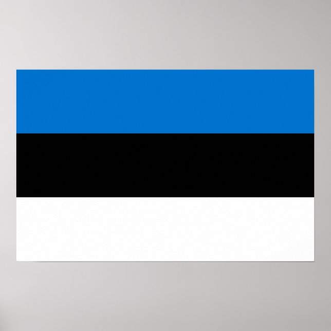 Framed print with Flag of Estonia (Front)