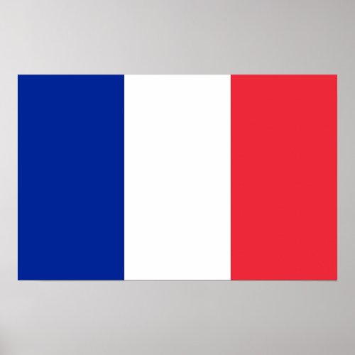 Framed print with Flag of France