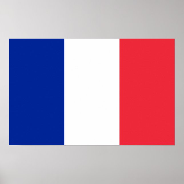 Framed print with Flag of France (Front)