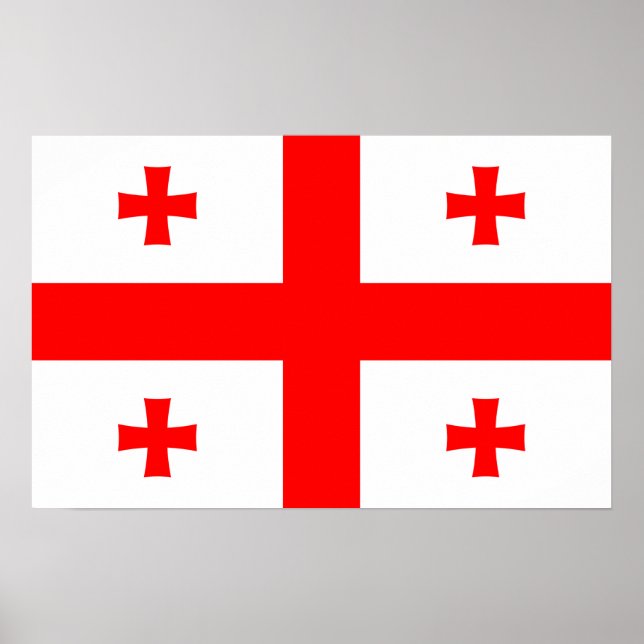 Framed print with Flag of Georgia (Front)