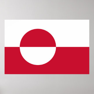 Framed print with Flag of Greenland