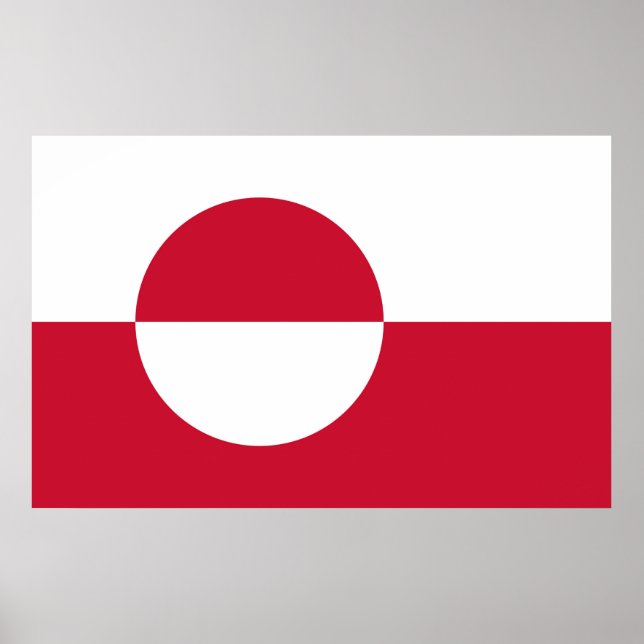 Framed print with Flag of Greenland (Front)