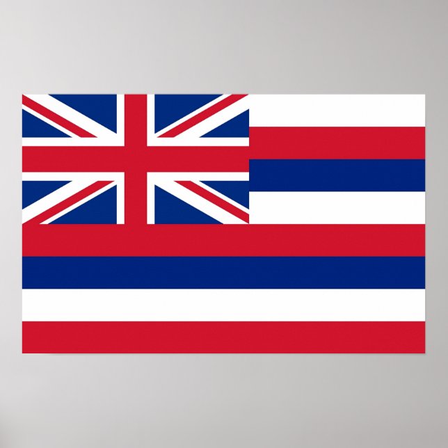 Framed print with Flag of Hawaii, U.S.A. (Front)