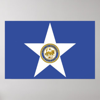 Framed print with Flag of Houston, U.S.A.