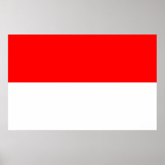 Framed print with Flag of Indonesia