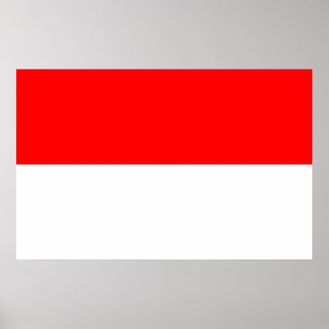 Framed print with Flag of Indonesia (Front)