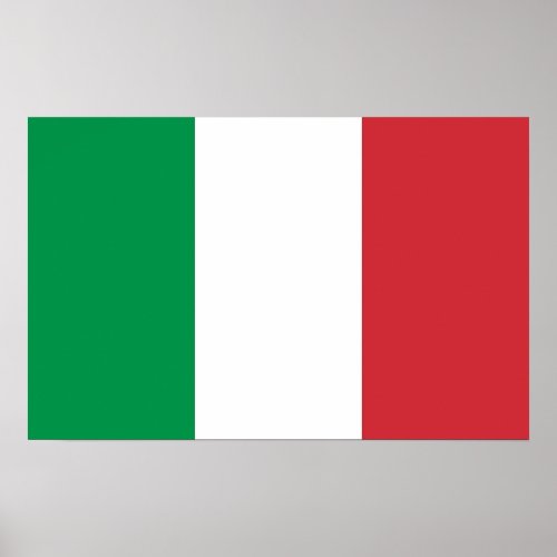 Framed print with Flag of  Italy