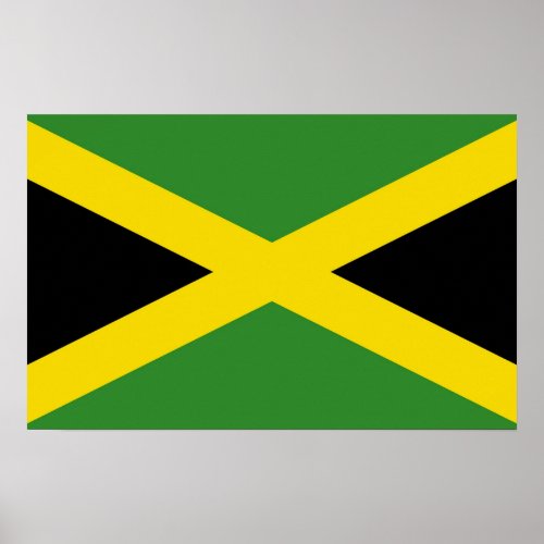 Framed print with Flag of Jamaica