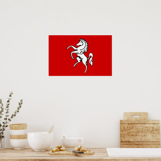 Framed print with Flag of Kent, England