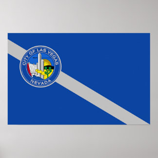 Framed print with Flag of Las Vegas, U.S.A.