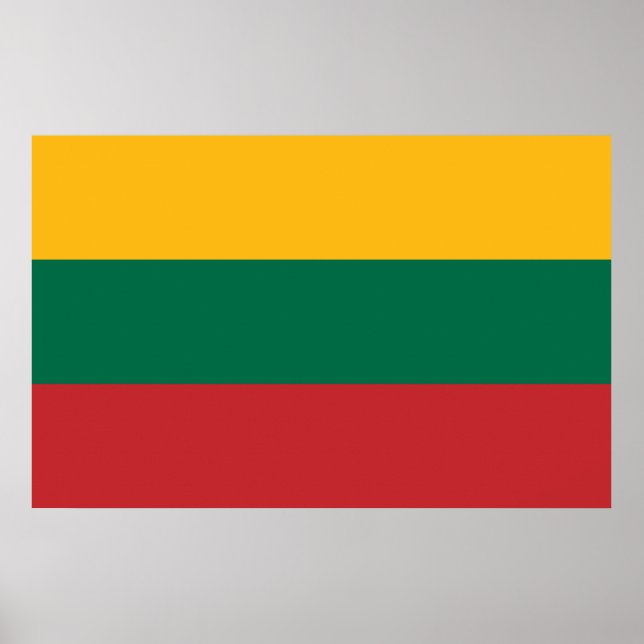Framed print with Flag of Lithuania (Front)