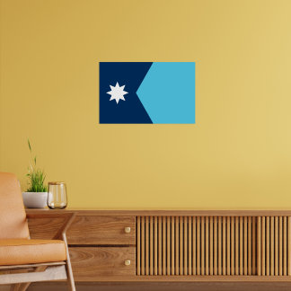 Framed print with Flag of Minnesota, USA
