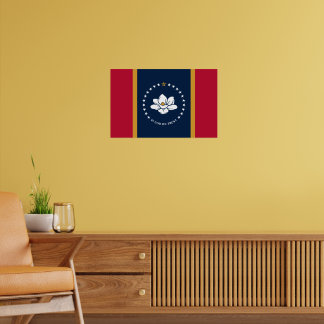Framed print with Flag of Mississippi