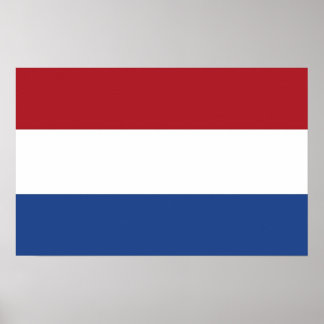 Framed print with Flag of Netherlands