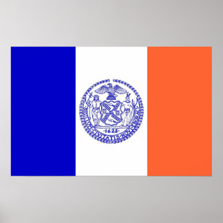 Framed print with Flag of New York, U.S.A.