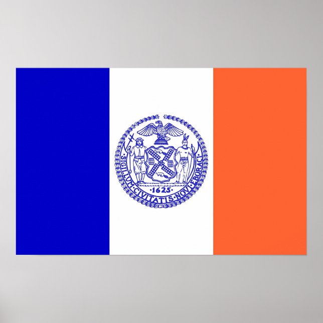 Framed print with Flag of New York, U.S.A. (Front)