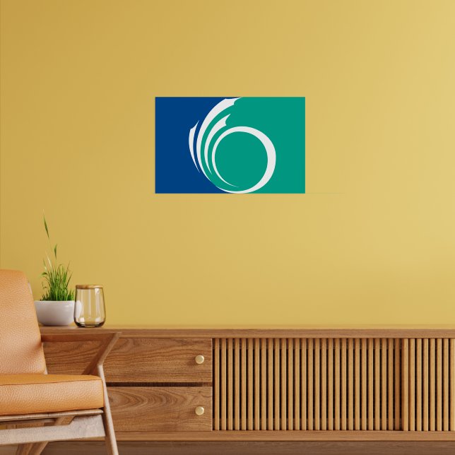 Framed print with Flag of Ottawa, Canada (Living Room 2)