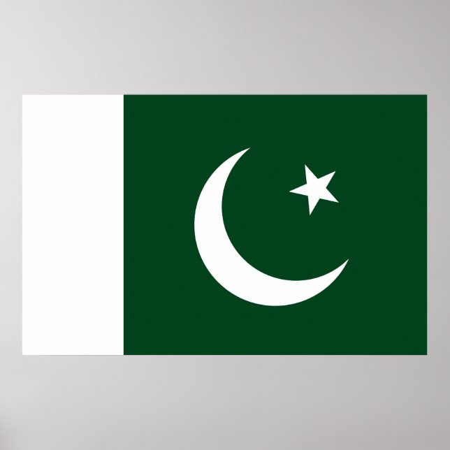 Framed print with Flag of Pakistan (Front)