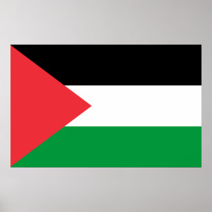 Framed print with Flag of Palestine