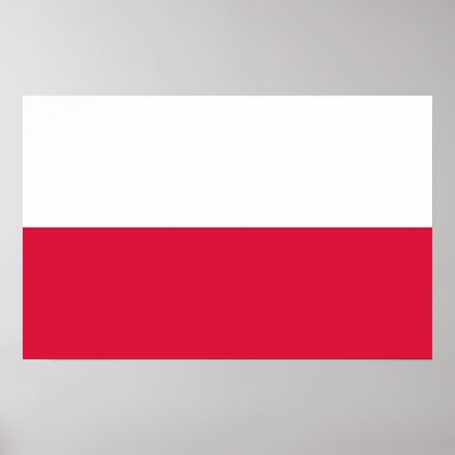 Framed print with Flag of Poland