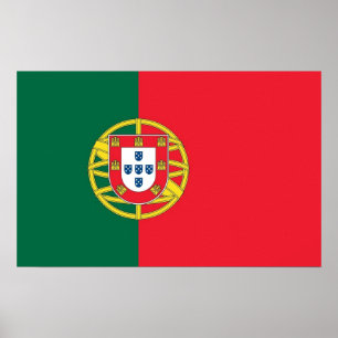 Framed print with Flag of Portugal