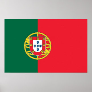Framed print with Flag of Portugal