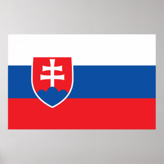 Framed print with Flag of Slovakia