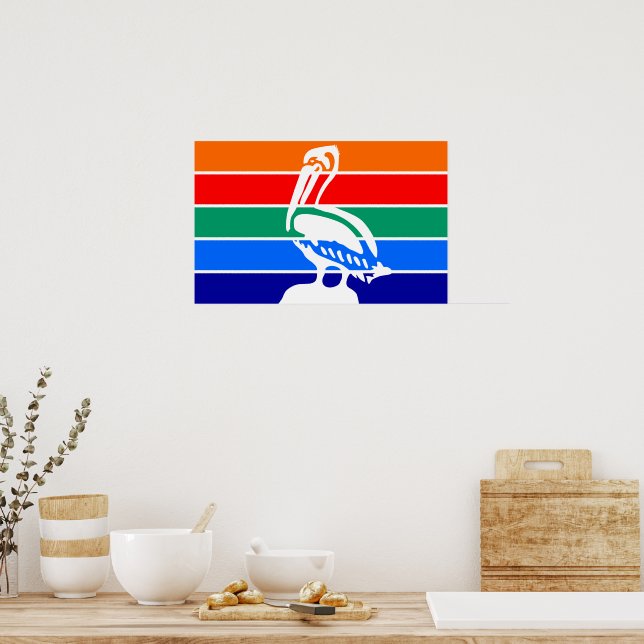 Framed print with Flag of St. Petersburg (Kitchen)