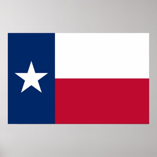Framed print with Flag of Texas USA
