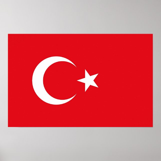 Framed print with Flag of Turkey (Front)