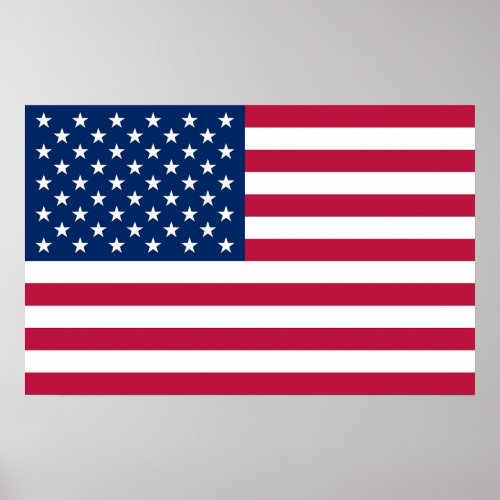 Framed print with Flag of USA