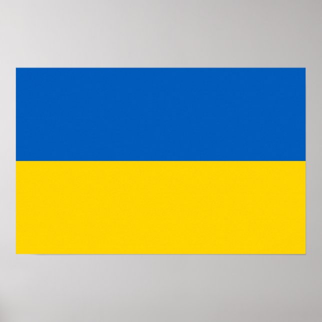 Framed print with Flag of Ukraine (Front)