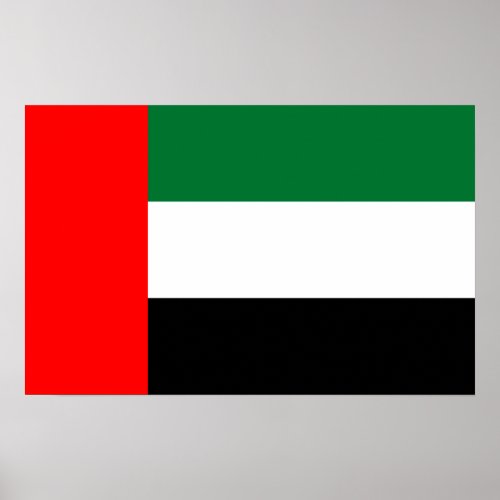 Framed print with Flag of United Arab Emirates