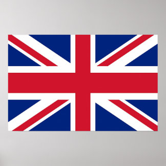 Framed print with Flag of United Kingdom