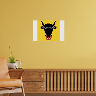 Framed print with Flag of Uri, Switzerland