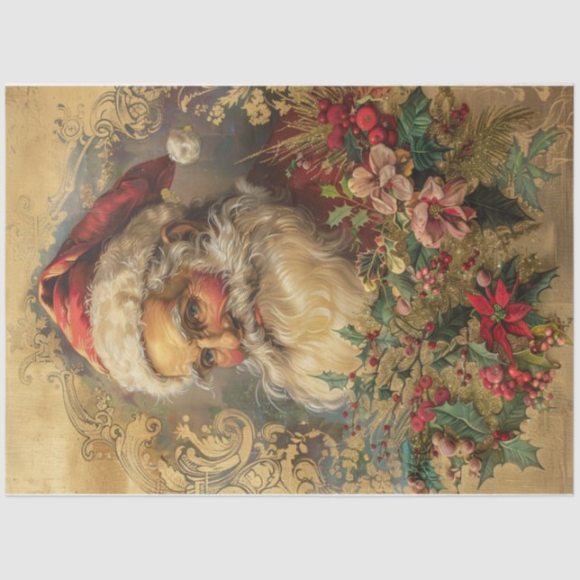 Framed Santa Tissue Paper (Front)