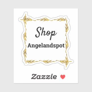 Framed Shop Your Store Name Sticker