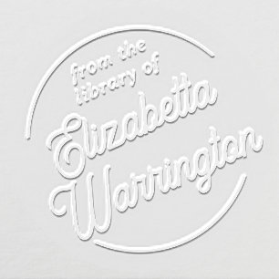 Framed Simple Script #7 Library Book Name Embosser