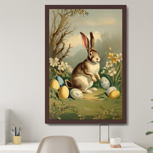 Framed Vintage Easter Water_Colour Wall Decor 
