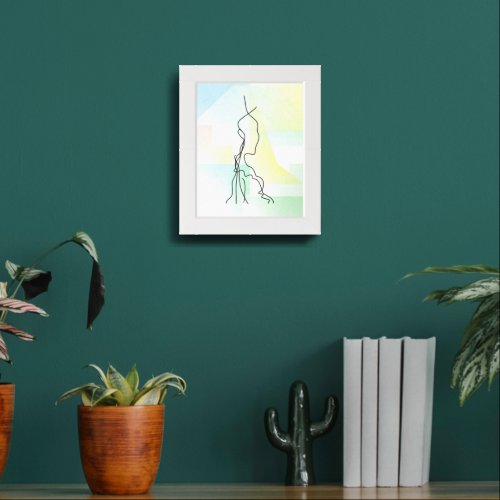 Framed Wall Art with shapes background