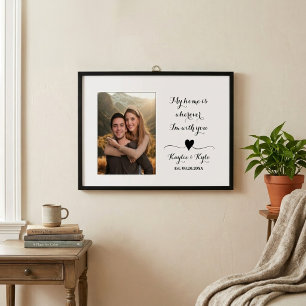 Framed Wedding Anniversary Photo Keepsake Poster