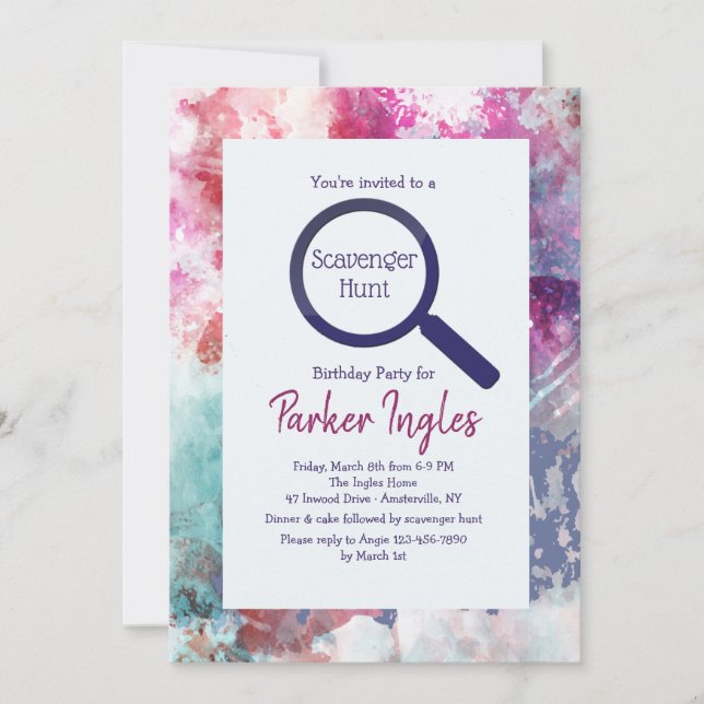 Framed You Pick Color Invitation (Front)