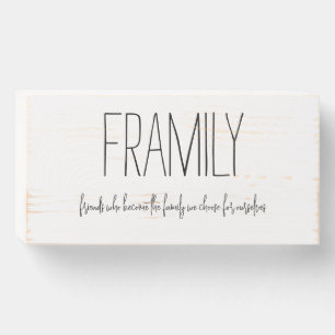 "Framily" Wood Box Sign