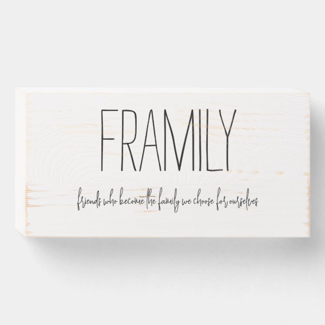 "Framily" Wood Box Sign (Front Horizontal)