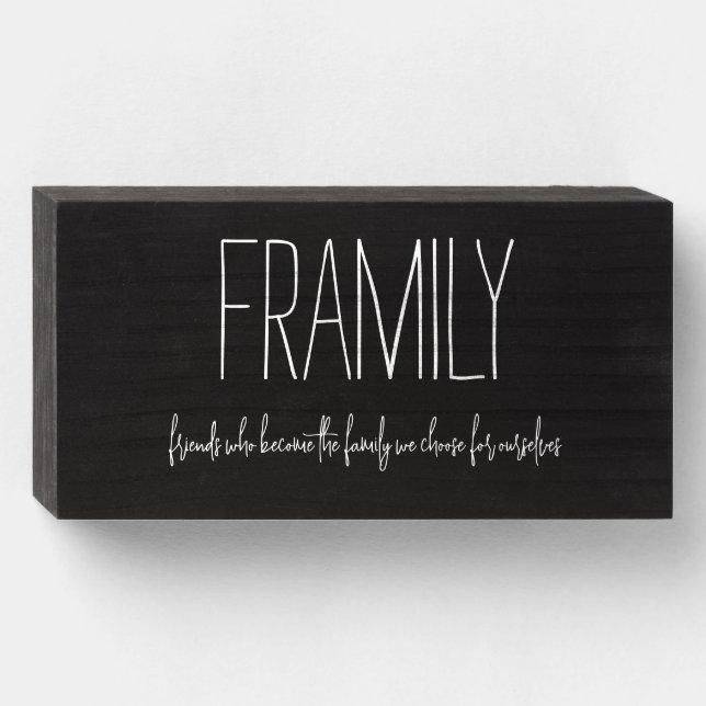 "Framily" Wood Box Sign (Front Horizontal)