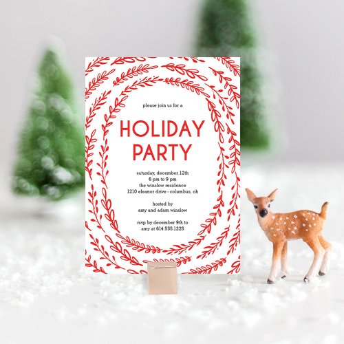 Framing Branches Modern Holiday Party Invitations