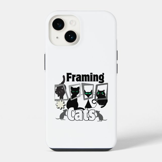 Framing Cats.w Iphone Case (Back)
