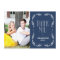 Framing Leaves Wedding Photo Thank You Card Navy